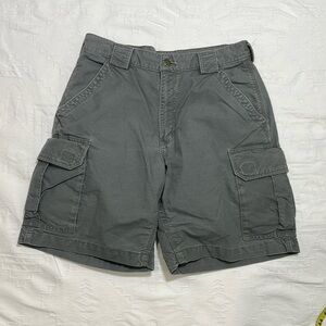 Mens Vtg Carhartt Canvas Cargo Utility Baggy Shorts Gray Streetwear B143FAT Sz34